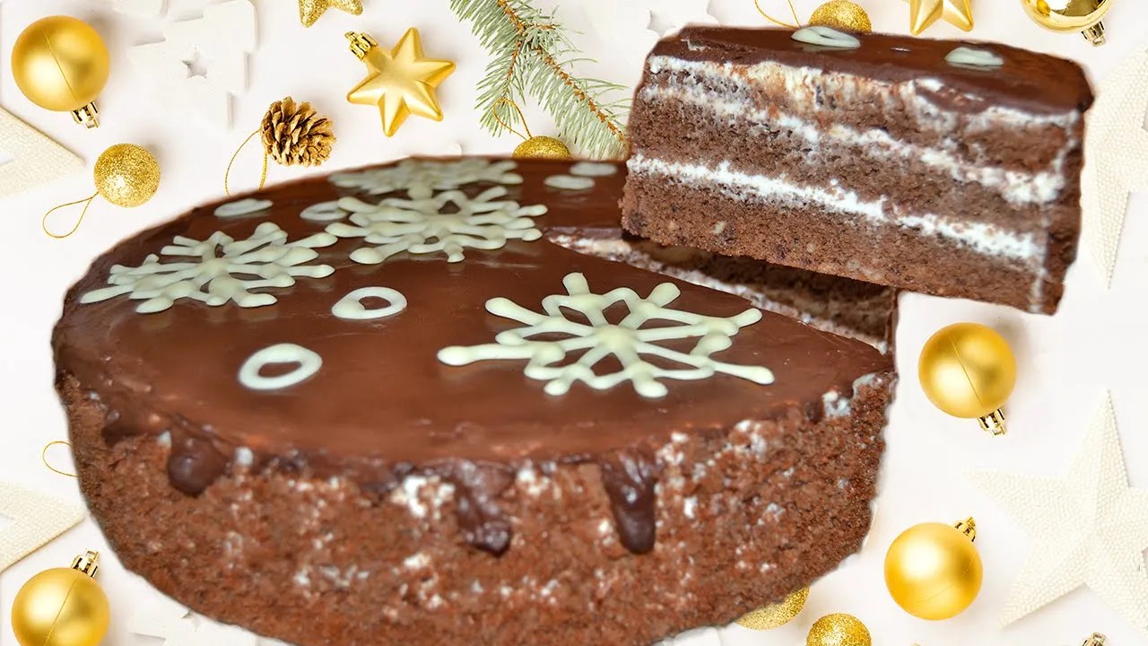 ВКУСНА ДОМАШНА ТОРТА - сочна и лесна! Крем без варене за 5 минути! Подходяща за Новогодишната нощ!